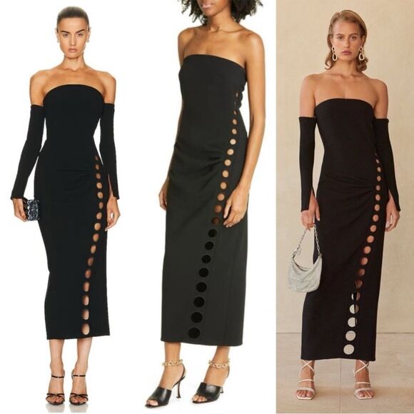 Cult Gaia Capri Black Cutout Maxi Dress - Picture 1 of 10